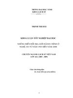 Những biến đổi địa giới hành chính ở nghệ an từ năm 1945 đến năm 2000 
