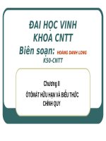 Tài liệu ÔTÔMÁT HỮU HẠN VÀ BIỂU THỨC CHÍNH QUY docx