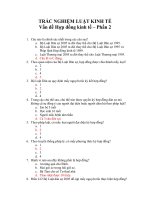 Tài liệu Trắc nghiệm Luật kinh tế Vấn đề Hợp đồng kinh tế – Phần 2 pdf