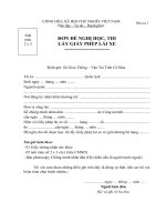 Tài liệu ĐƠN ĐỀ NGHỊ HỌC, THI LẤY GIẤY PHÉP LÁI XE ppt