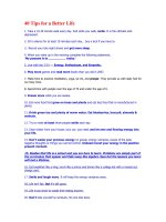 Tài liệu 40 Tips for a Better Life pdf