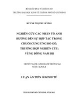 Nghiên cứu các nhân tố ảnh hưởng đến sự hợp tác trong chuỗi cung ứng đồ gỗ, trường hợp nghiên cứu vùng đông nam bộ 