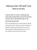 Tài liệu Những quan niệm “chết người” trong chăm sóc sức khoẻ doc