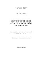 Một số tính chất của hàm đơn điệu và áp dụng 