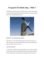 Tài liệu 14 nguyên tắc thành công – Phần 7 docx