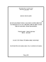 Một số giải pháp nâng cao chất lượng đội ngũ cán bộ quản lý các trường trung học cơ sở thị xã sầm sơn tỉnh thanh hóa luận văn thạc sĩ khoa học giáo dục 