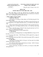 Bài giảng DỰ THẢO BÁO CÁO GIAO BAN VÀO NGÀY  25/01/2011