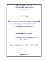 Nâng cao hiệu quả kinh tế các nông sản chế biến xuất khẩu chủ yếu của công ty cổ phần thực phẩm xuất khẩu hưng yên 