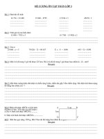 Đề cương ôn tập toán lớp 3