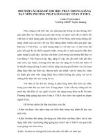 Tài liệu ĐỔI MỚI CÁCH RA ĐỀ THI HỌC PHẦN TRONG GIẢNG DẠY MÔN PHƯƠNG PHÁP GIẢNG DẠY TOÁN Ở THCS ppt