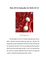 Tài liệu Hạn chế tác dụng phụ của thuốc sốt rét ppt