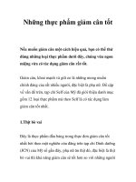 Tài liệu Những thực phẩm giảm cân tốt ppt