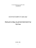 Đánh giá tác động của gói kích thích kinh tế tại việt nam 