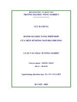 Đánh giá kha năng phối hợp của một số dòng ngô địa phương  