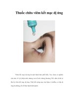 Tài liệu Thuốc chữa viêm kết mạc dị ứng ppt
