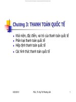 Bài giảng Tài chính quốc tế - Chương 3
