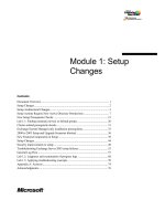 Tài liệu Module 1: Setup Changes pdf