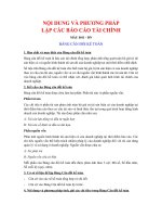 NỘI DUNG VÀ PHƯƠNG PHÁP LẬP CÁC BÁO CÁO TÀI CHÍNH