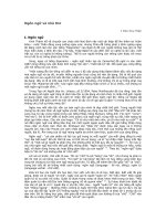 Bài giảng NGÔN NGỮ VÀ NHÀ THƠ