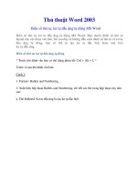 Tài liệu Thủ thuật Word 2003 docx