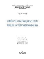 Nghiên cứu công nghệ Oracle 9IAS wireless và viết ứng dụng minh họa