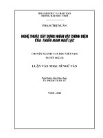 Nghệ thuật xây dựng nhân vật chính diện của thiên nam ngữ lục 