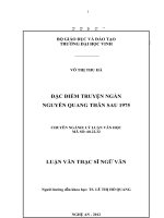 Đặc điểm truyện ngắn nguyễn quang thân sau 1975 