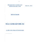 Nửa vành sắp thứ tự luận văn thạc sĩ toán học 