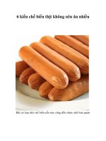 Tài liệu 6 kiểu chế biến thịt không nên ăn nhiều doc