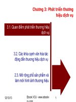 PHÁT TRIỂN THƯƠNG HIỆU DỊCH VỤ