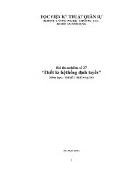 thiết kế hệ thống định tuyến