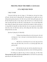 Tài liệu PHƯƠNG PHÁP TÌM NHIỀU CÁCH GIẢI CỦA MỘT BÀI TOÁN doc