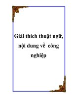 Tài liệu Giải thích thuật ngữ, nội dung về công nghiệp ppt