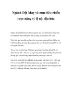 Tài liệu Ngành Dệt May và mục tiêu chiến lược nâng tỷ lệ Nâng tỷ lệ docx