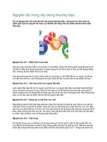 Tài liệu Nguyên tắc trong xây dựng thương hiệu pdf