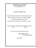 Sử dụng phương pháp nêu vấn đề trong dạy học phần  công dân với kinh tế chương trình giáo dục công dân lớp 11 THPT qua khảo sát tại trường THPT dân tộc nội trú tân kỳ   nghệ an 