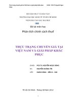Thực trạng chuyển giá tại việt nam và giải pháp khắc phục 