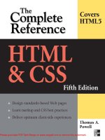 Tài liệu HTML & CSS: The Complete Reference- P1 pdf