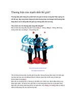 Tài liệu Thương hiệu nào mạnh nhất thế giới? ppt