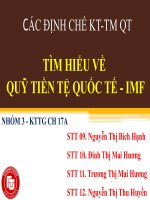 TÌM HIỂU về QUỸ TIỀN tệ QUỐC tế   IMF 