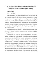 Phát huy vai trò của văn hóa   văn nghệ trong công tác tư tưởng trên địa bàn huyện hoằng hóa hiện nay 