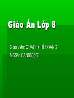 Tài liệu Giáo án tiết 11 lớp 8 docx