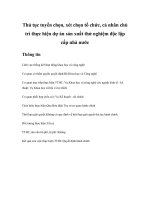 Tài liệu Thủ tục tuyển chọn, xét chọn tổ chức, cá nhân chủ trì thực hiện dự án sản xuất thử nghiệm độc lập cấp nhà nước doc