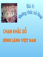 Gián án Bài 6: chạm khắc gỗ...