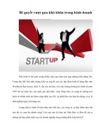 Tài liệu Bí quyết vượt qua khó khăn trong kinh doanh docx