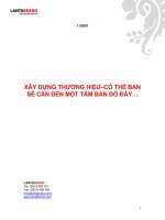 Tài liệu Xây dựng thương hiệu- Có thể bạn sẽ cần đến một tấm bản đồ ppt