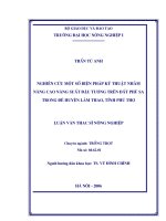 Nghiên cứu một số biện pháp kỹ thuật nhằm nâng cao năng suất đậu tương trên đất phù sa trong đê huyện lâm thao, tỉnh phú thọ 