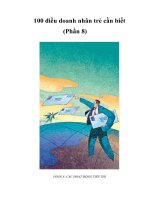 Tài liệu 100 điều doanh nhân trẻ cần biết (Phần 8) doc
