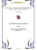 Tài liệu Chương trình bảng tính điện tử Microsoft Excel ppt