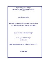 tìm hiểu đặc điểm nông sinh học và năng suất của một số giống lùa mì tại vĩnh phúc 